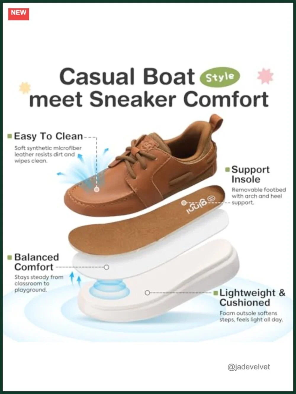 Boys Slip On Loafers - Lightweight EVA Sole - Easy On/Off Dress Shoes